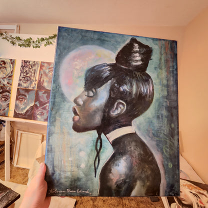 "Daughter of the Moon" Original Oil Painting on Stretched Canvas