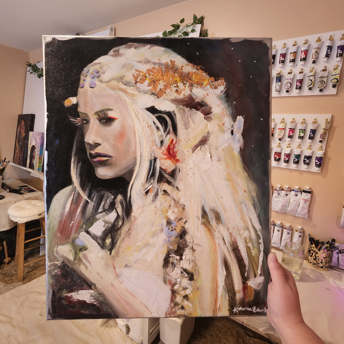 "Guardian of Light" Original Oil Painting on Stretched Canvas