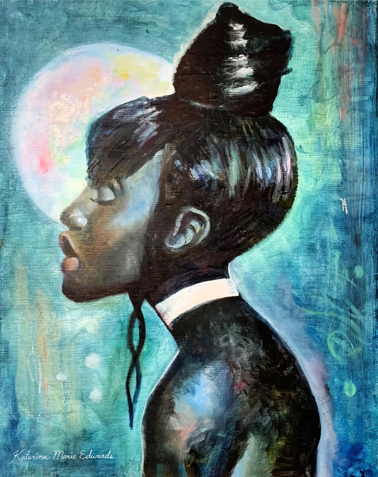 "Daughter of the Moon" Original Oil Painting on Stretched Canvas