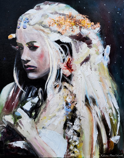 "Guardian of Light" Original Oil Painting on Stretched Canvas