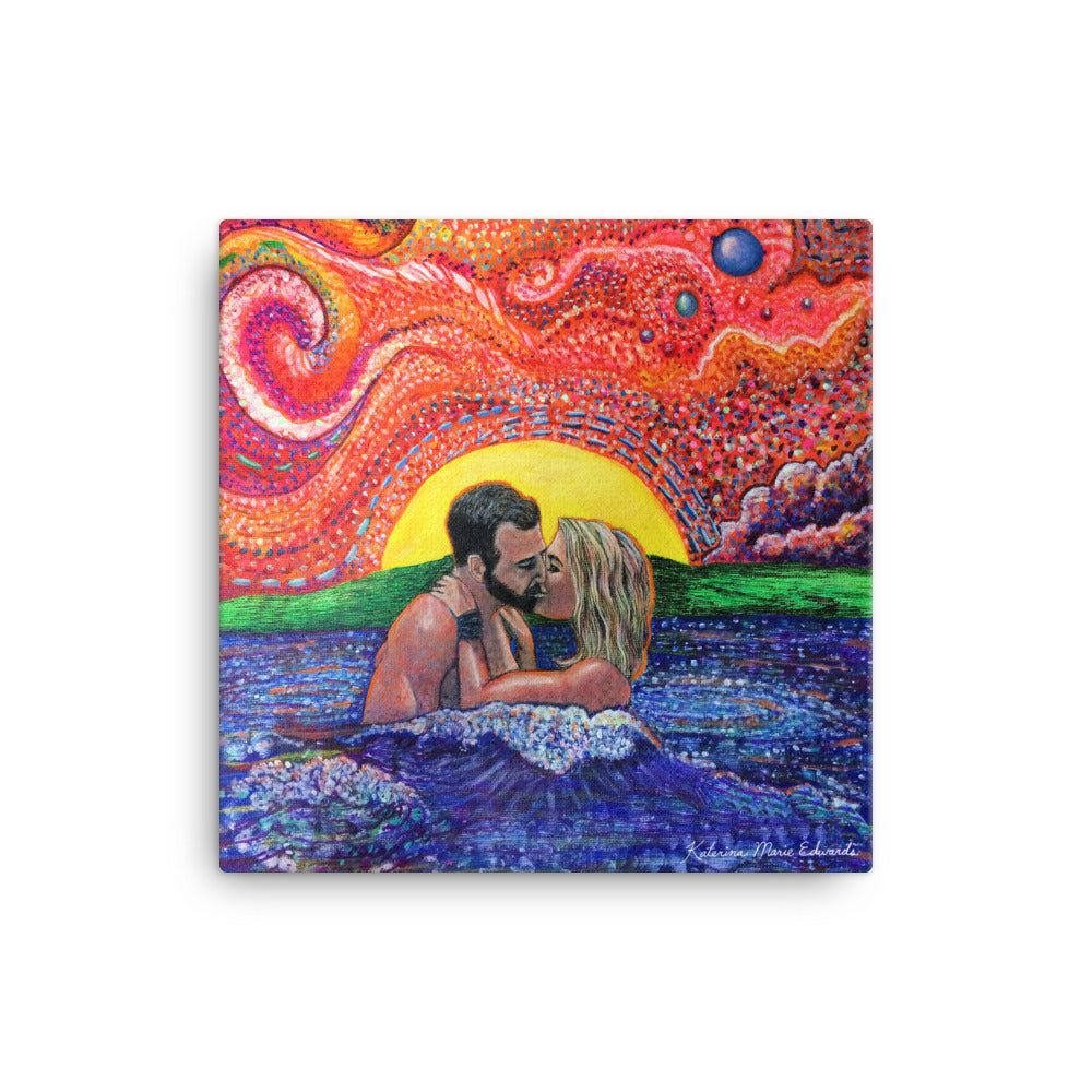 Lovers at Sunset - Canvas Print