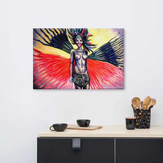 Peacock Warrior - Canvas Print